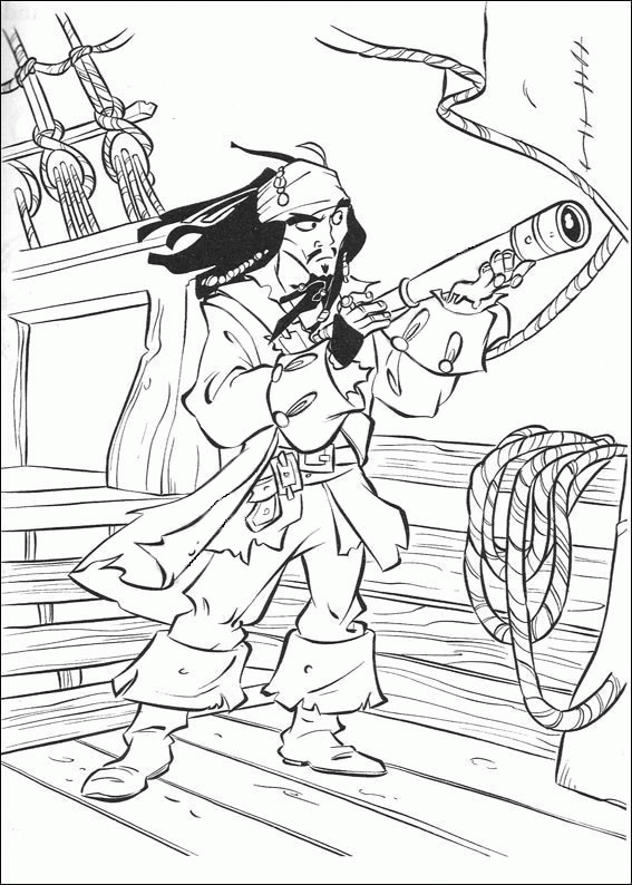 Plansa de colorat cu Pirati 79 77